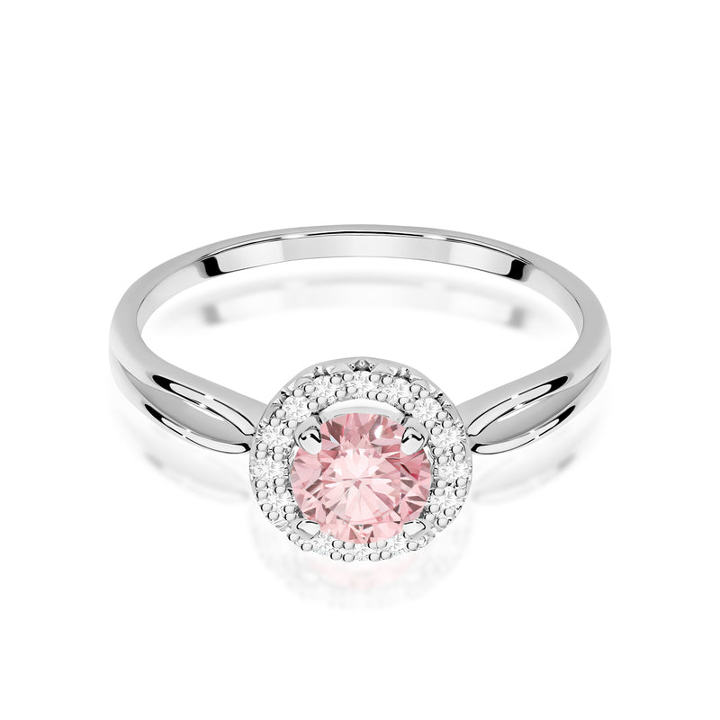 Inel Aur 9K cu Diamante Roz de Laborator 0.58 ct, imaginea 6 din 8