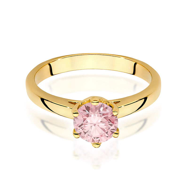 Inel Aur 9K cu Diamant Roz de Laborator 1.00 ct, imaginea 2 din 8