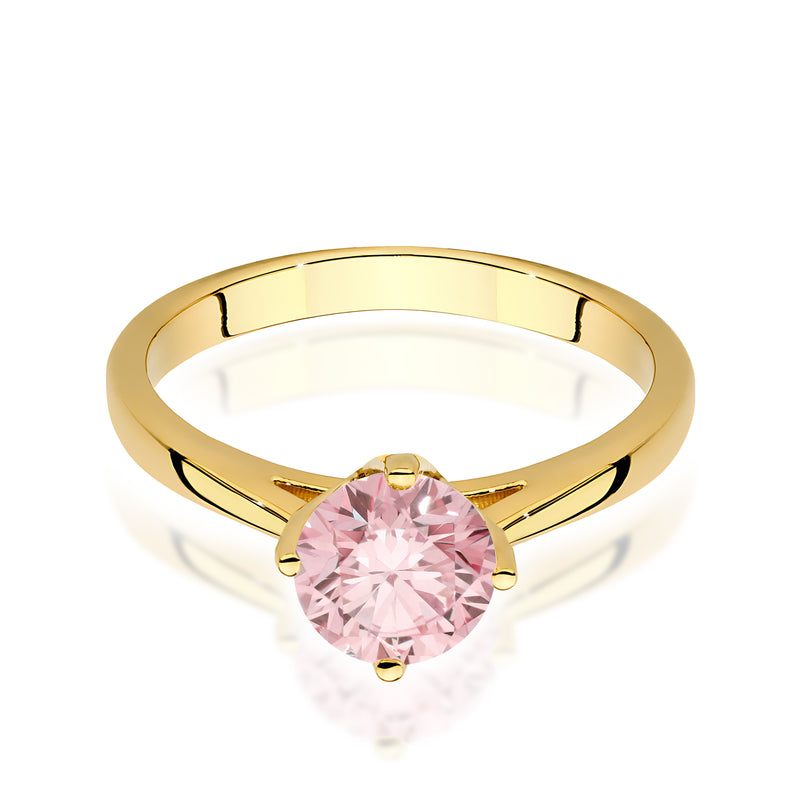 Inel Aur 9K cu Diamant Roz de Laborator 1.00 ct, imaginea 2 din 8