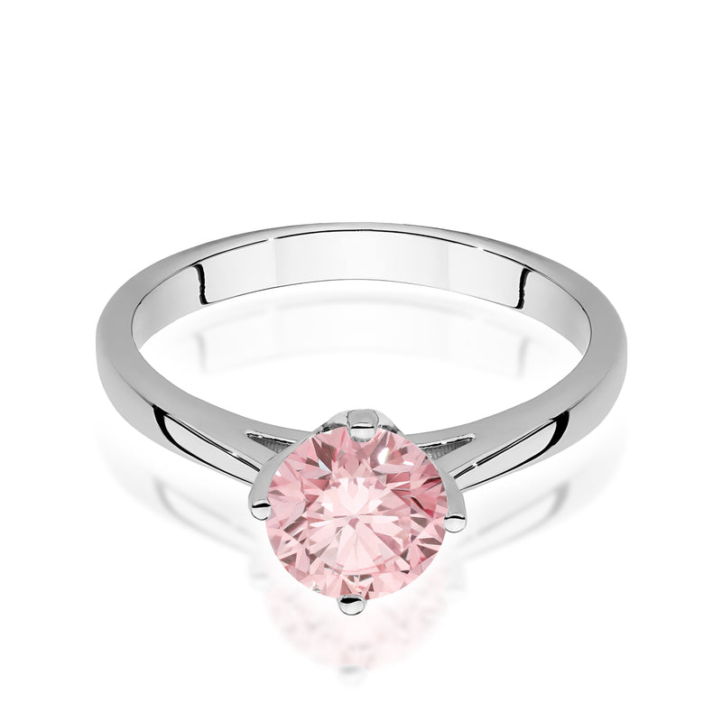 Inel Aur 9K cu Diamant Roz de Laborator 1.00 ct, imaginea 6 din 8