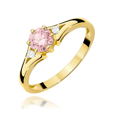 Inel Aur 14K cu Diamante Roz de Laborator 0.53 ct