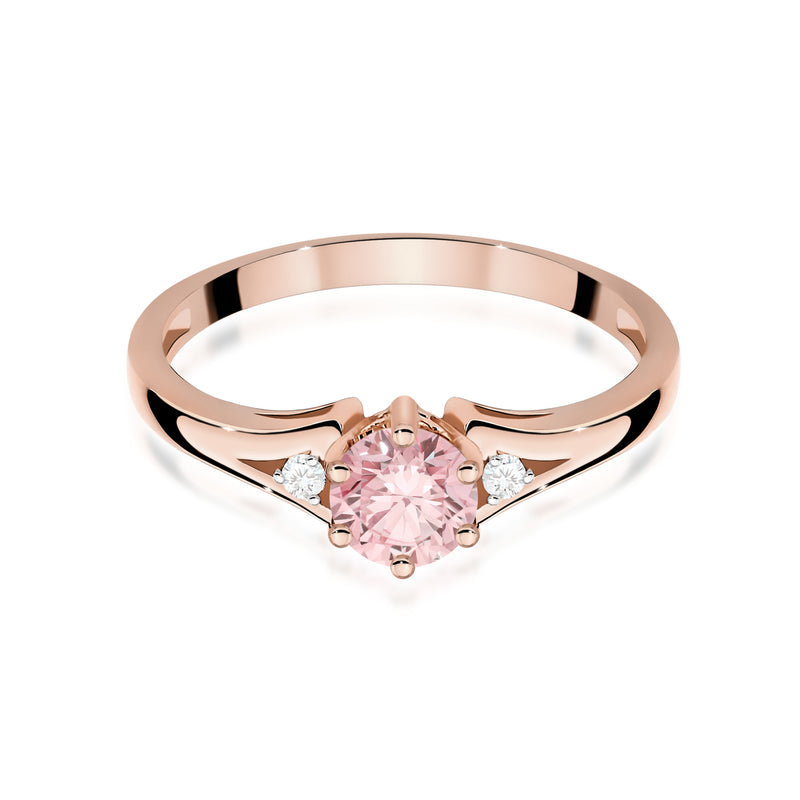 Inel Aur 14K cu Diamante Roz de Laborator 0.53 ct, imaginea 6 din 12