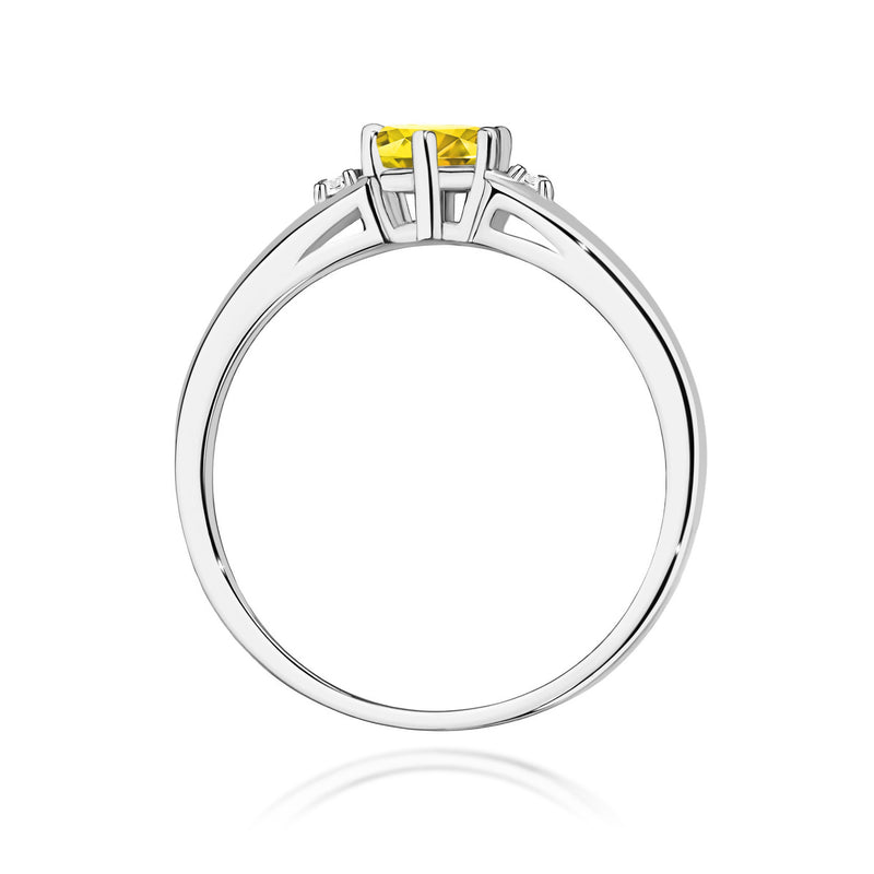 Inel Aur 14K cu Diamante Galbene de Laborator 0.53 ct, imaginea 11 din 12