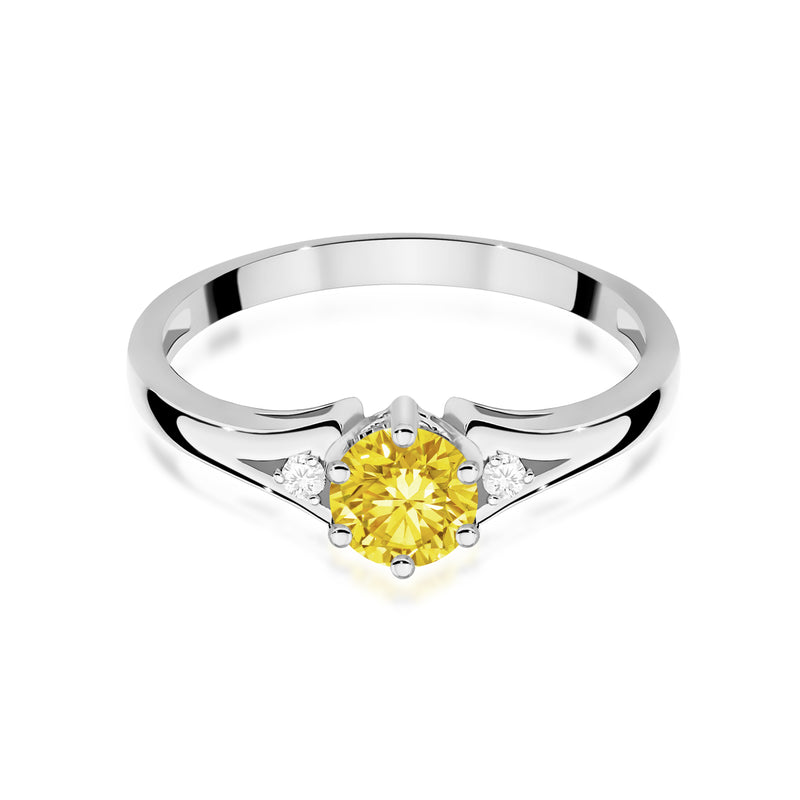 Inel Aur 14K cu Diamante Galbene de Laborator 0.53 ct, imaginea 10 din 12