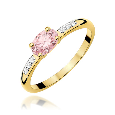 Inel Aur 14K cu Diamante Roz de Laborator 0.53 ct