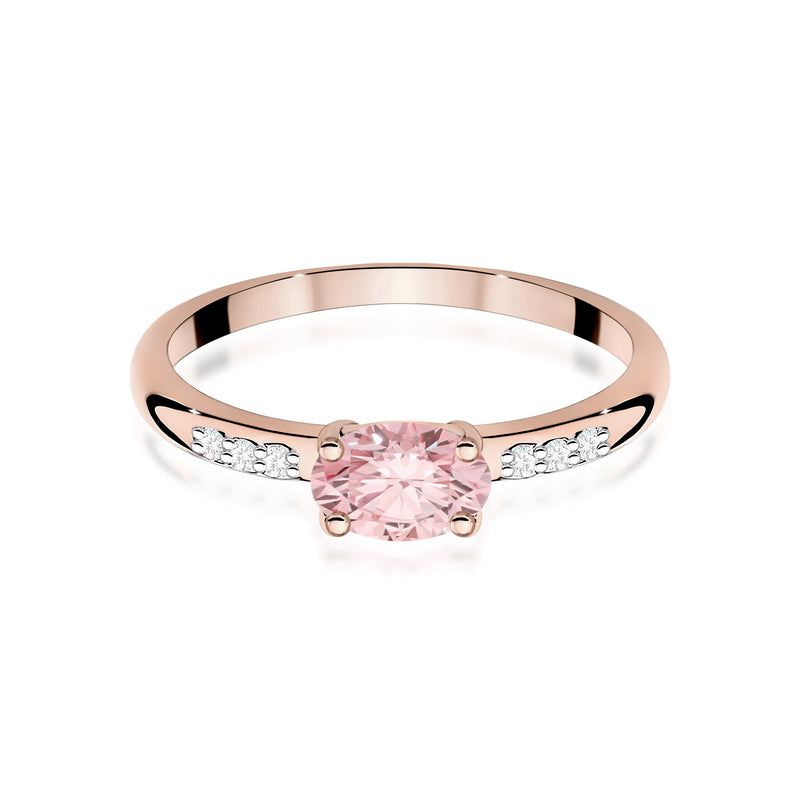 Inel Aur 14K cu Diamante Roz de Laborator 0.53 ct, imaginea 6 din 12
