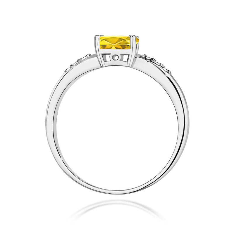 Inel Aur 14K cu Diamante Galbene de Laborator 0.53 ct, imaginea 11 din 12