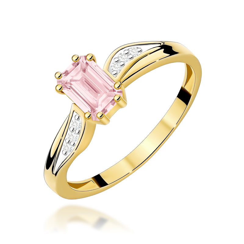 Inel Aur 14K cu Diamante Roz de Laborator 0.53 ct — Aur galben