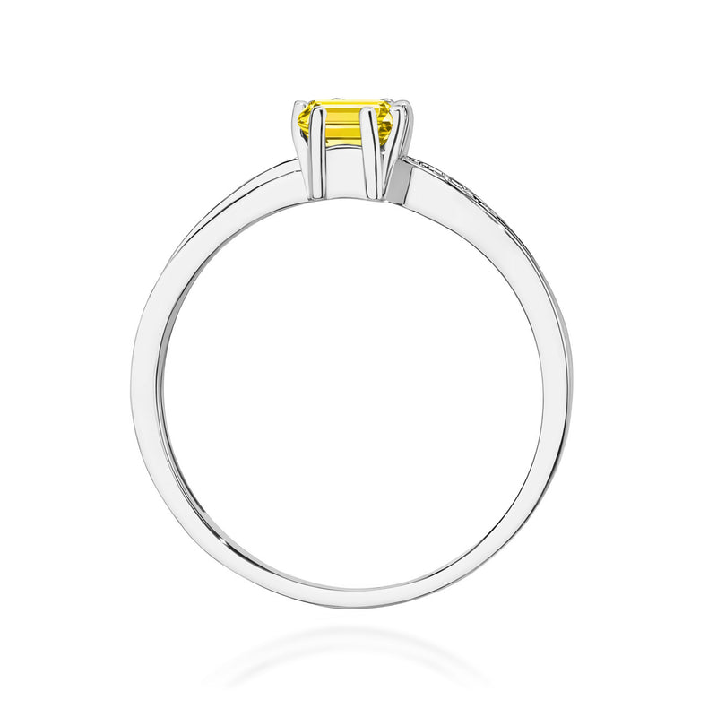 Inel Aur 14K cu Diamante Galbene de Laborator 0.53 ct, imaginea 11 din 12