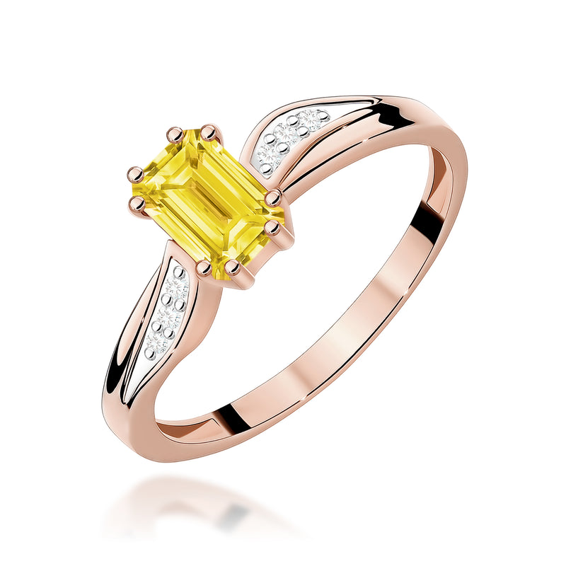 Inel Aur 14K cu Diamante Galbene de Laborator 0.53 ct, imaginea 5 din 12