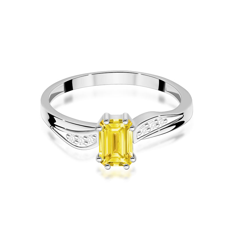Inel Aur 14K cu Diamante Galbene de Laborator 0.53 ct, imaginea 10 din 12