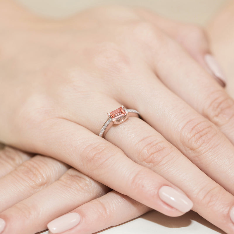 Inel Aur 14K cu Diamante Roz de Laborator 0.53 ct, imaginea 8 din 12