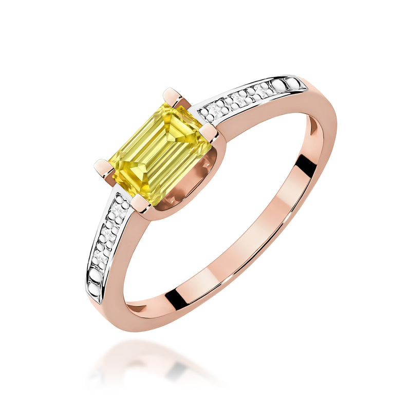 Inel Aur 14K cu Diamante Galbene de Laborator 0.53 ct, imaginea 5 din 12