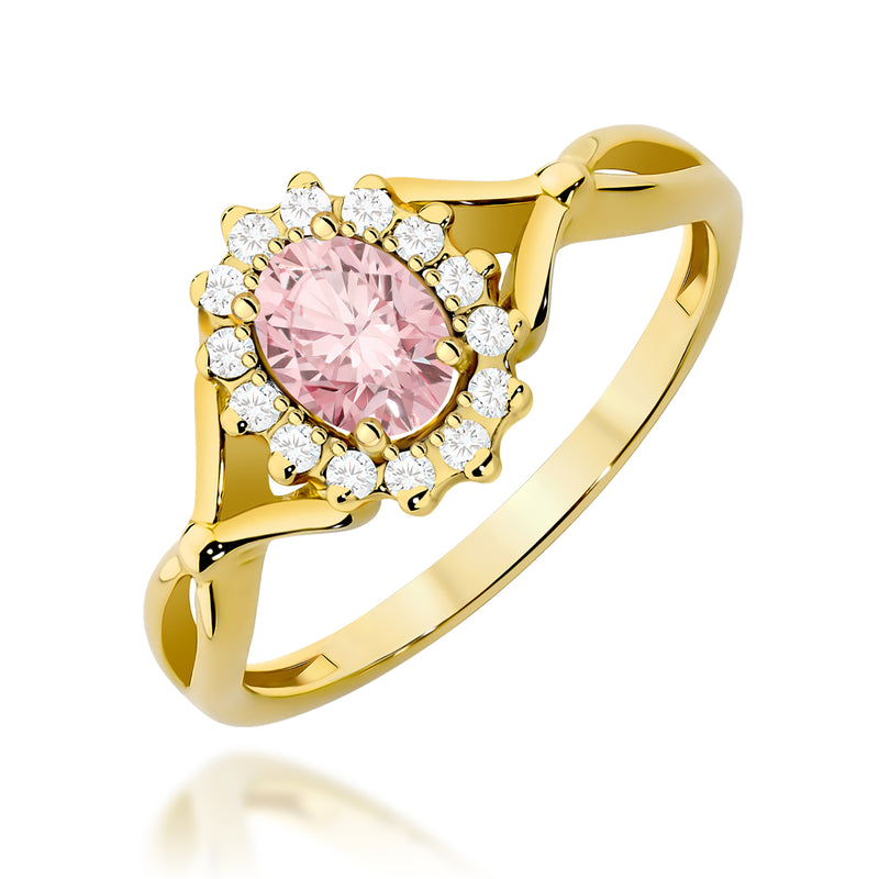Inel Aur 14K cu Diamante Roz de Laborator 0.62 ct — Aur galben