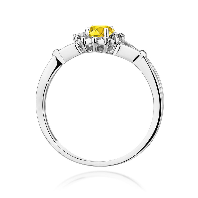 Inel Aur 14K cu Diamante Galbene de Laborator 0.62 ct, imaginea 11 din 12