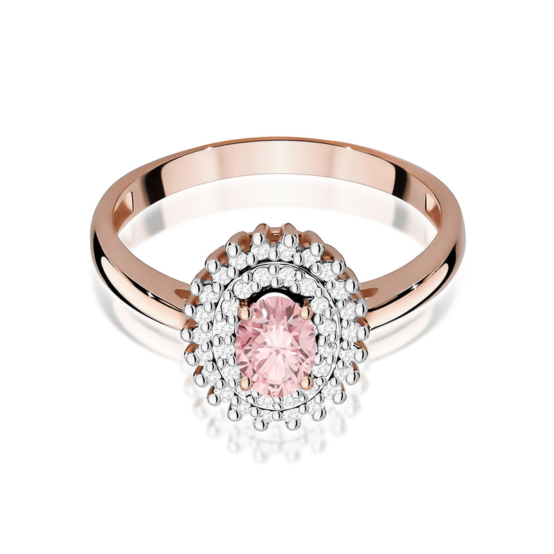 Inel Aur 14K cu Diamante Roz de Laborator 0.70 ct, imaginea 6 din 12