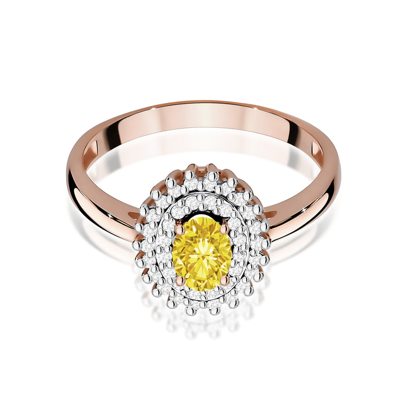 Inel Aur 14K cu Diamante Galbene de Laborator 0.70 ct, imaginea 6 din 12