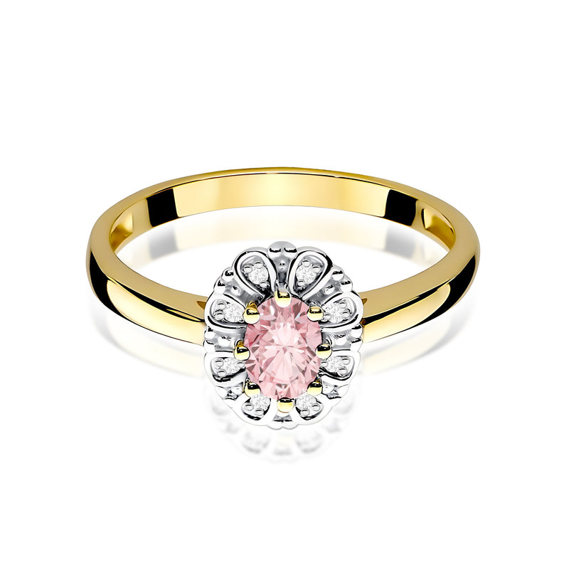 Inel Aur 14K cu Diamante Roz de Laborator 0.57 ct, imaginea 2 din 12