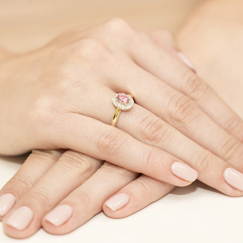 Inel Aur 14K cu Diamante Roz de Laborator 0.57 ct, imaginea 4 din 12
