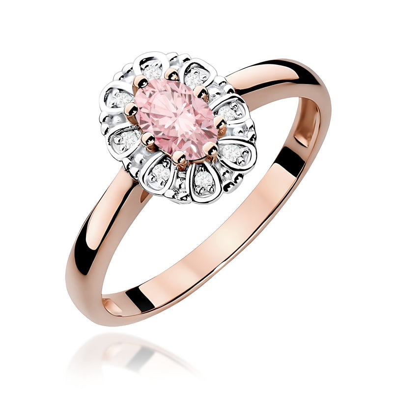 Inel Aur 14K cu Diamante Roz de Laborator 0.57 ct, imaginea 5 din 12