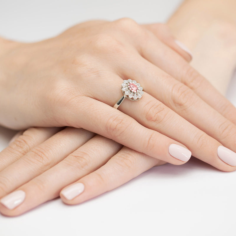 Inel Aur 14K cu Diamante Roz de Laborator 0.60 ct, imaginea 12 din 12