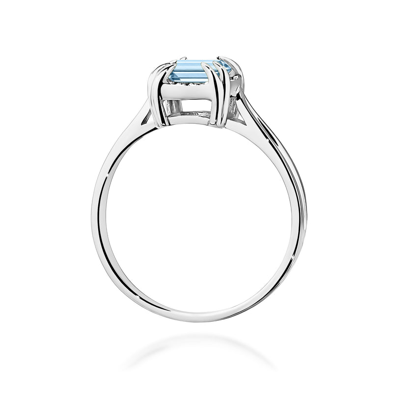 Inel Aur 14K cu Diamante Albastre de Laborator 0.56 ct, imaginea 11 din 12