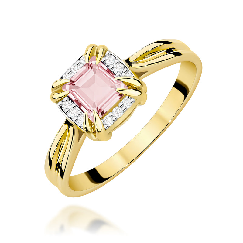 Inel Aur 14K cu Diamante Roz de Laborator 0.56 ct — Aur galben