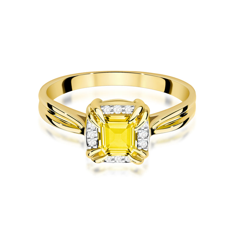 Inel Aur 14K cu Diamante Galbene de Laborator 0.56 ct, imaginea 2 din 12