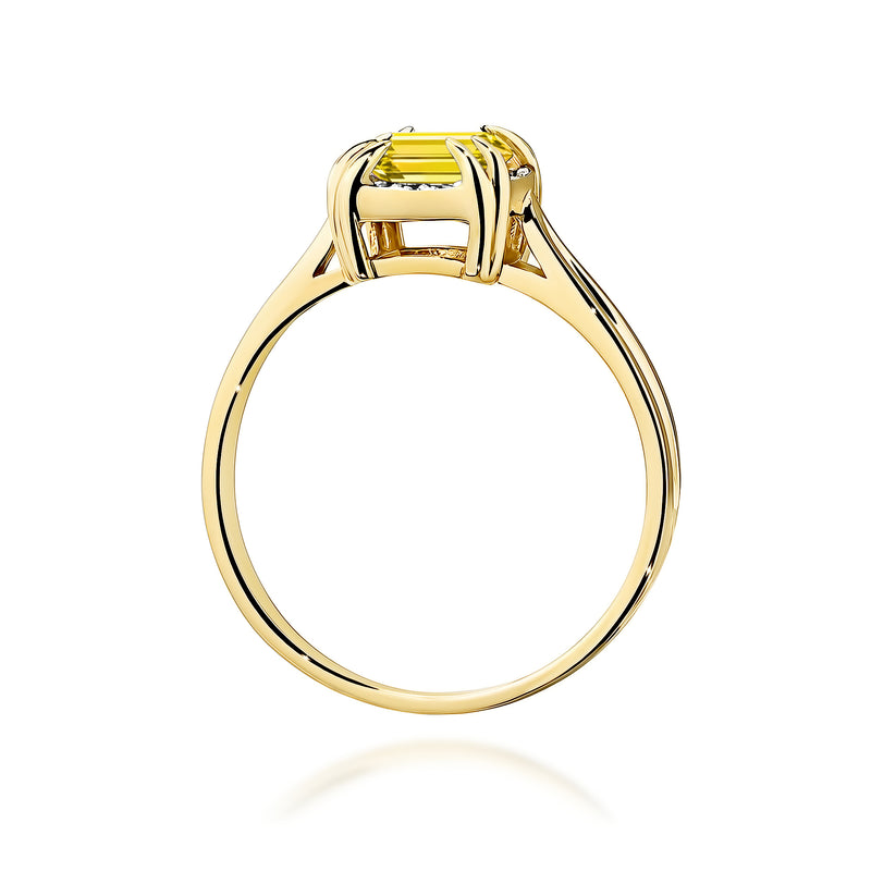 Inel Aur 14K cu Diamante Galbene de Laborator 0.56 ct, imaginea 3 din 12
