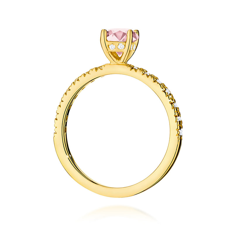 Inel Aur 14K cu Diamante Roz de Laborator 0.74 ct, imaginea 3 din 12