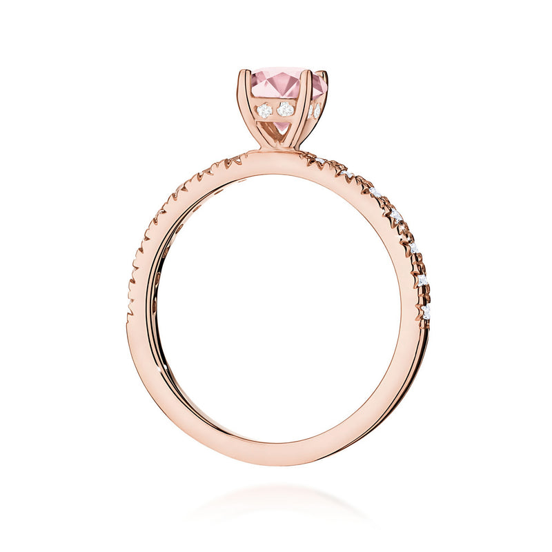 Inel Aur 14K cu Diamante Roz de Laborator 0.74 ct, imaginea 7 din 12
