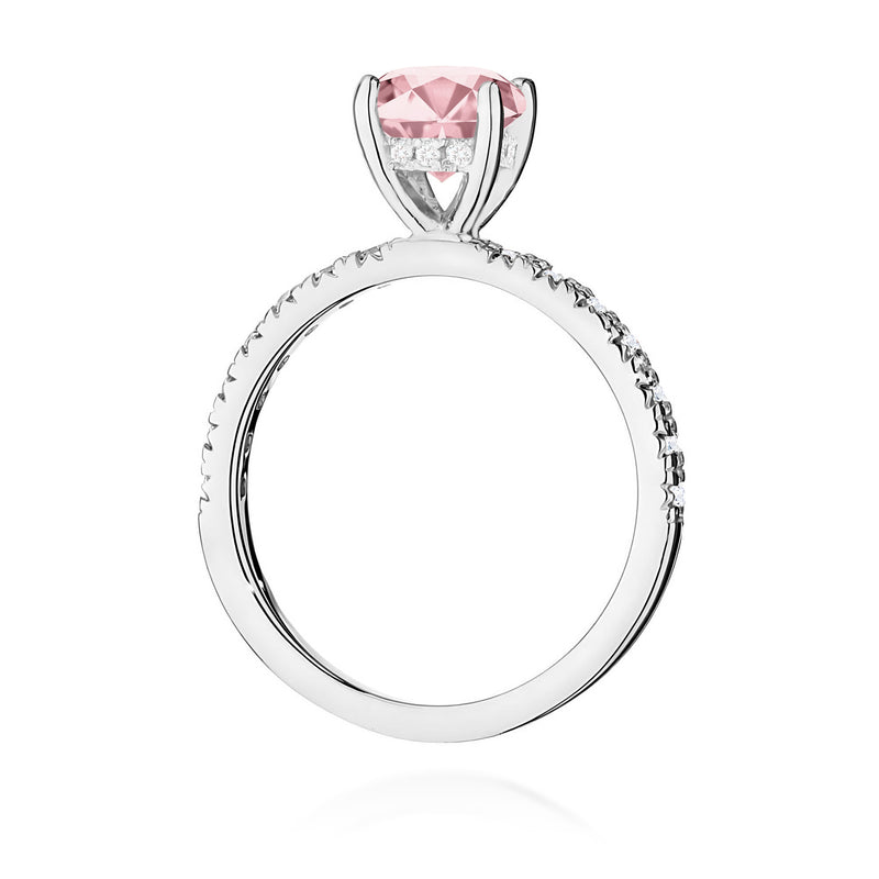Inel Aur 14K cu Diamante Roz de Laborator 1.26 ct, imaginea 11 din 12