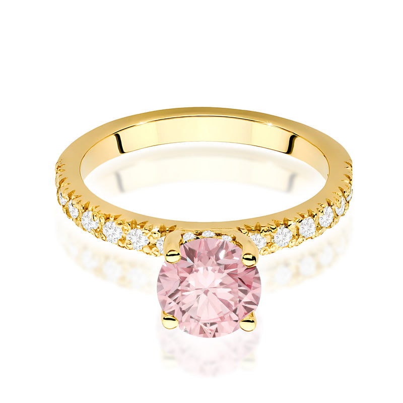 Inel Aur 14K cu Diamante Roz de Laborator 1.26 ct, imaginea 2 din 12