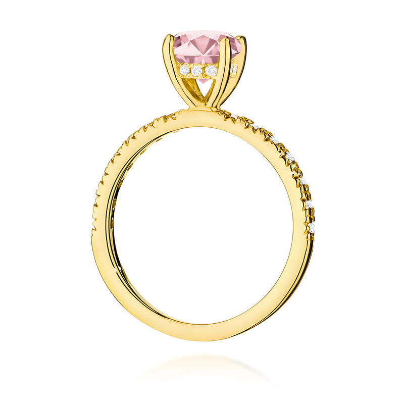 Inel Aur 14K cu Diamante Roz de Laborator 1.26 ct, imaginea 3 din 12