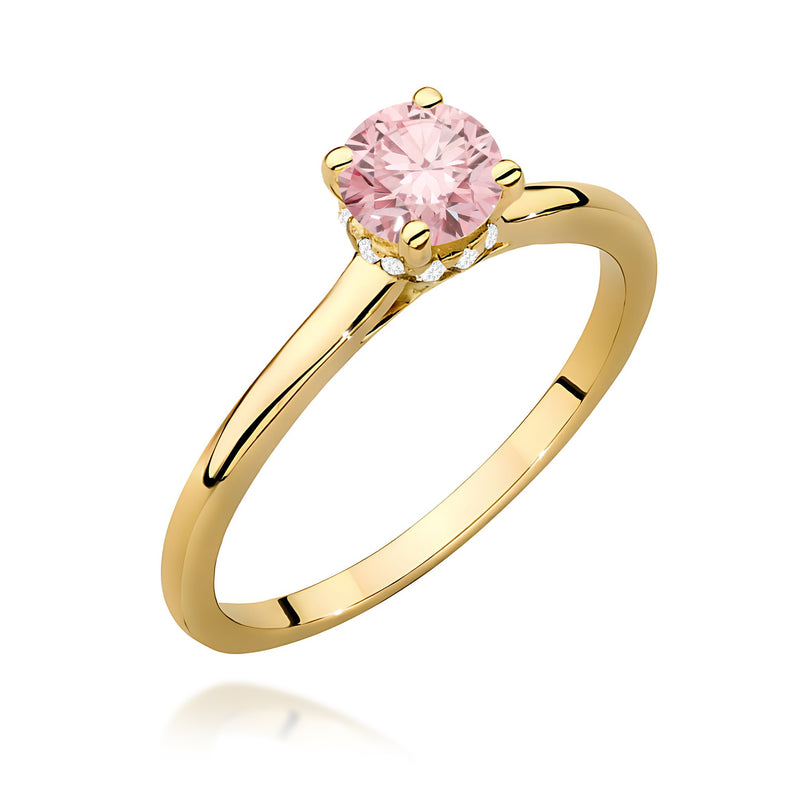 Inel Aur 14K cu Diamante Roz de Laborator 0.56 ct — Aur galben