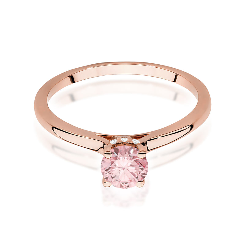 Inel Aur 14K cu Diamante Roz de Laborator 0.56 ct, imaginea 6 din 12