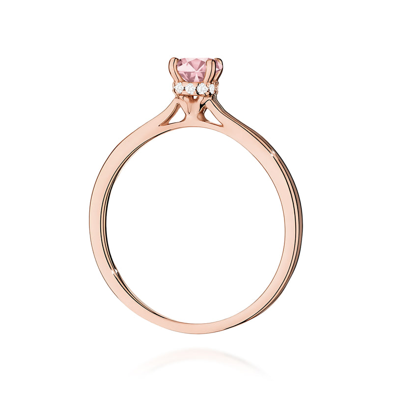 Inel Aur 14K cu Diamante Roz de Laborator 0.56 ct, imaginea 7 din 12