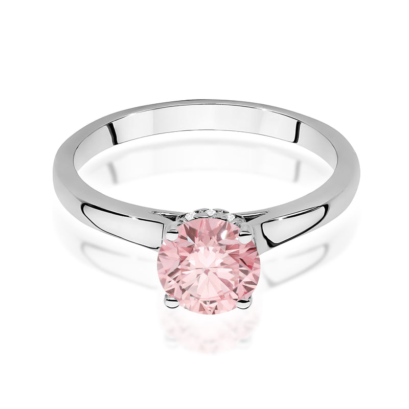 Inel Aur 14K cu Diamante Roz de Laborator 1.07 ct, imaginea 10 din 12