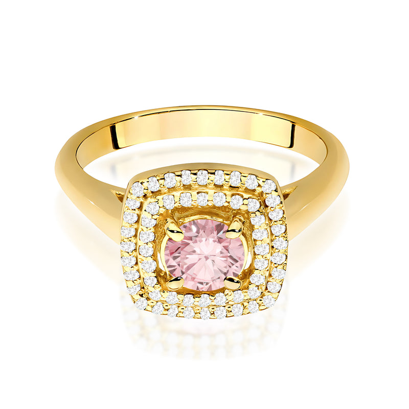 Inel Aur 14K cu Diamante Roz de Laborator 0.78 ct, imaginea 2 din 12