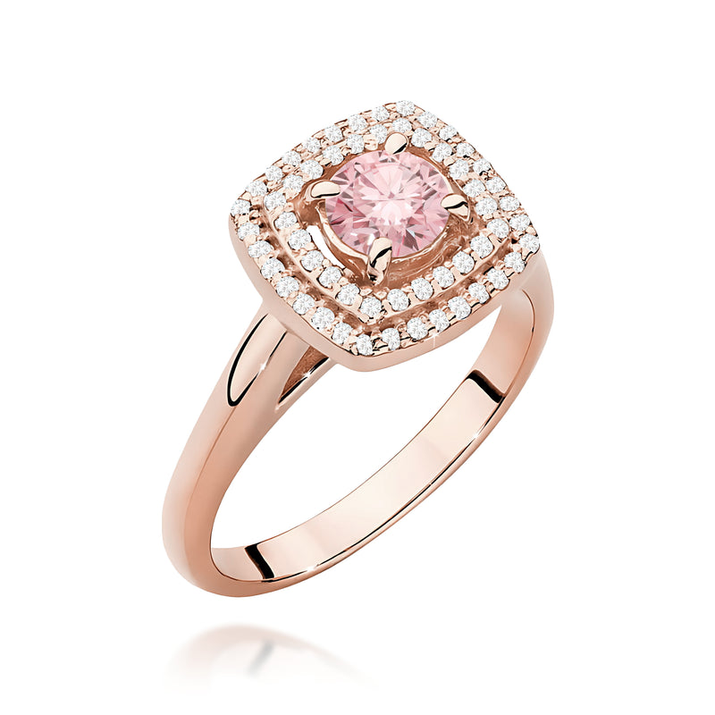 Inel Aur 14K cu Diamante Roz de Laborator 0.78 ct, imaginea 5 din 12