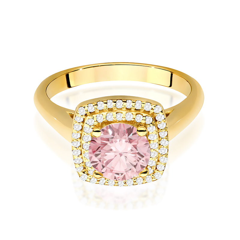 Inel Aur 14K cu Diamante Roz de Laborator 1.28 ct, imaginea 2 din 12