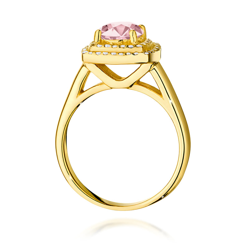Inel Aur 14K cu Diamante Roz de Laborator 1.28 ct, imaginea 3 din 12