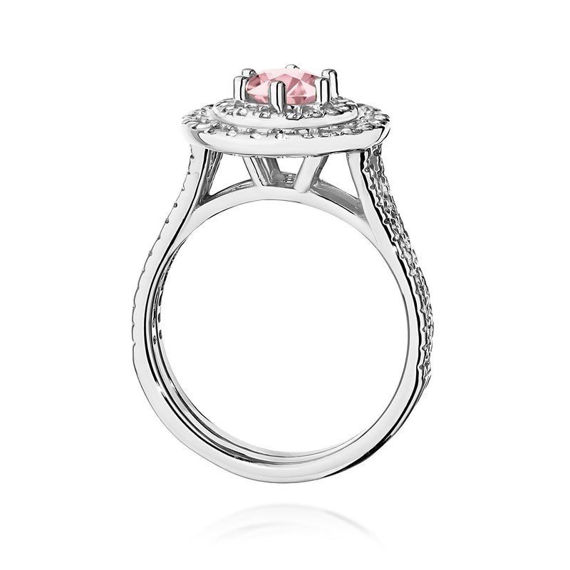 Inel Aur 14K cu Diamante Roz de Laborator 1.11 ct, imaginea 10 din 11