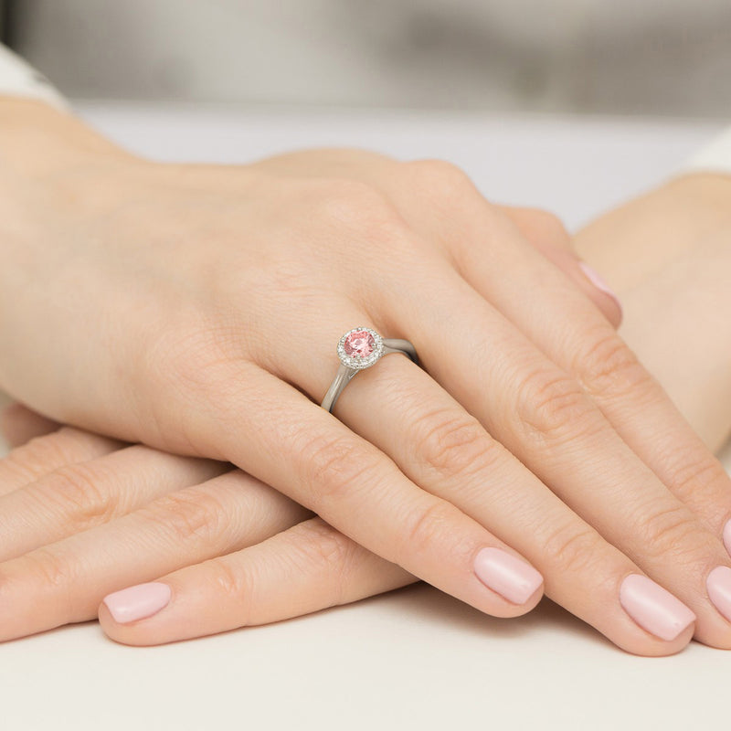 Inel Aur 14K cu Diamante Roz de Laborator 0.62 ct, imaginea 12 din 12