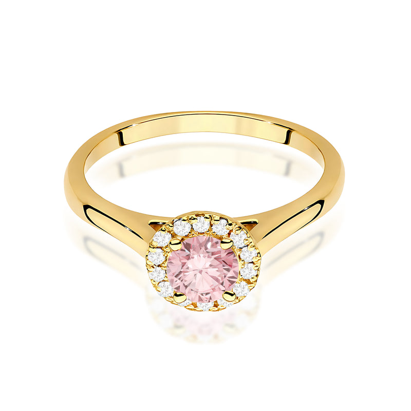 Inel Aur 14K cu Diamante Roz de Laborator 0.62 ct, imaginea 2 din 12