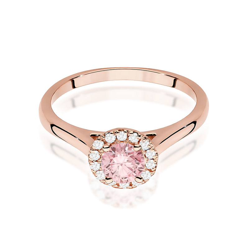 Inel Aur 14K cu Diamante Roz de Laborator 0.62 ct, imaginea 6 din 12