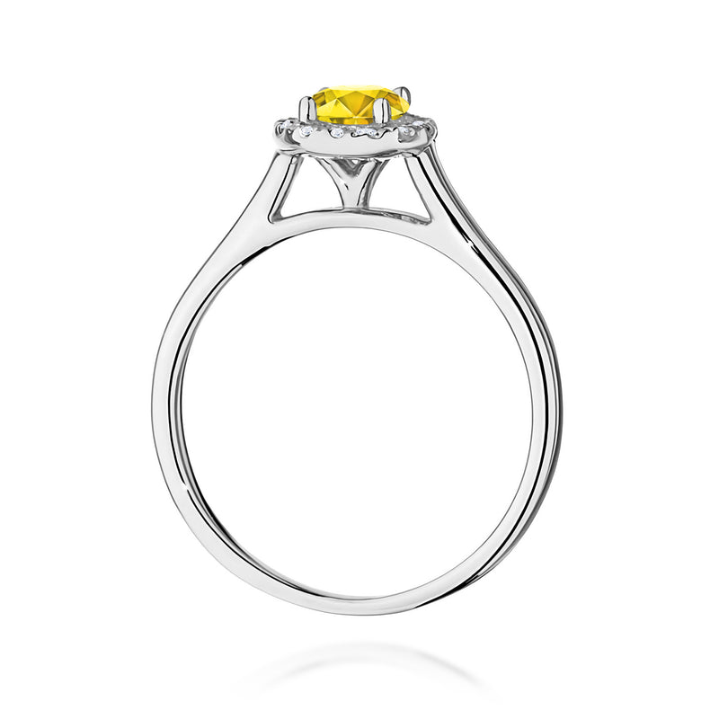 Inel Aur 14K cu Diamante Galbene de Laborator 0.62 ct, imaginea 11 din 12