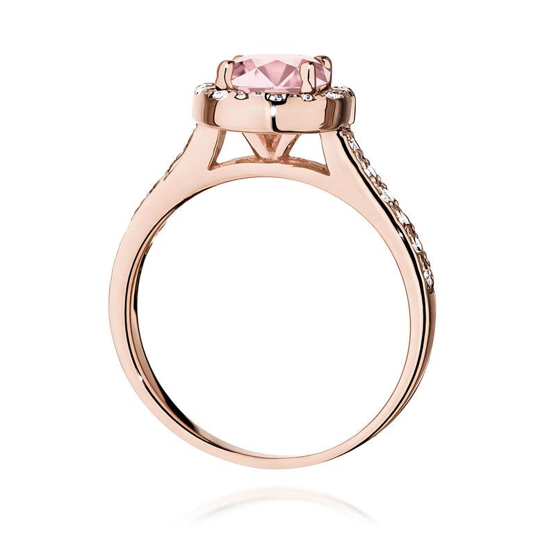 Inel Aur 14K cu Diamante Roz de Laborator 1.38 ct, imaginea 7 din 12