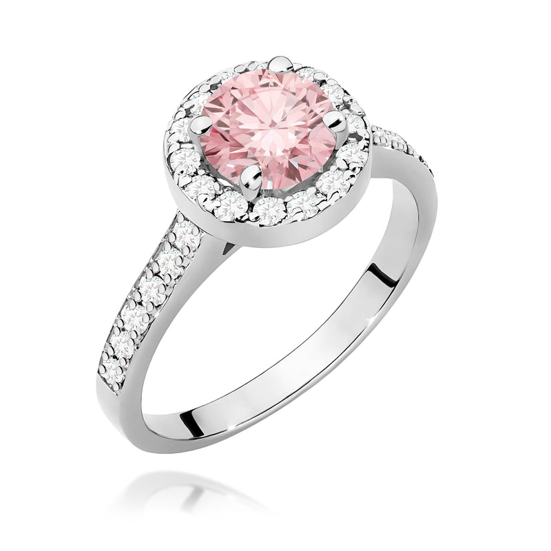 Inel Aur 14K cu Diamante Roz de Laborator 1.38 ct, imaginea 9 din 12