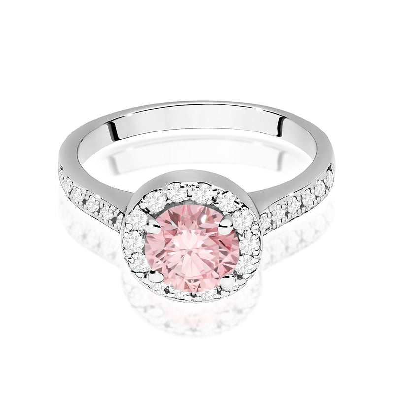 Inel Aur 14K cu Diamante Roz de Laborator 1.38 ct, imaginea 10 din 12